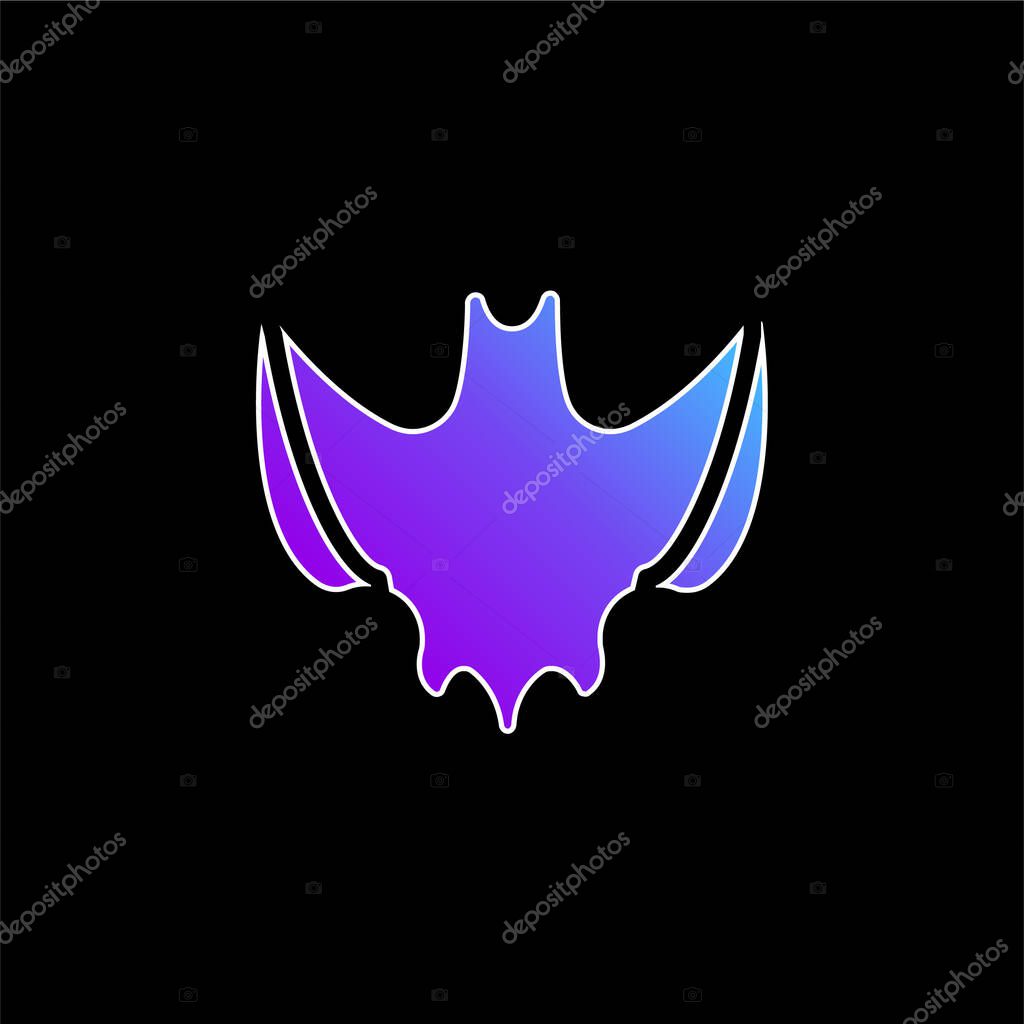 Bat blue gradient vector icon