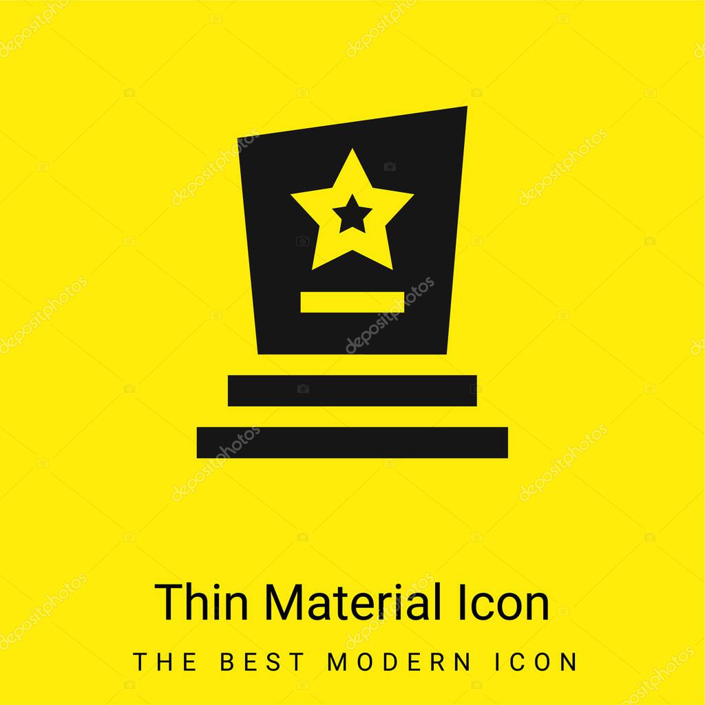 Award minimal bright yellow material icon
