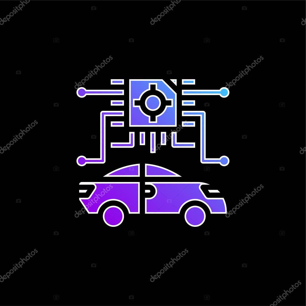 Artificial Intelligence blue gradient vector icon