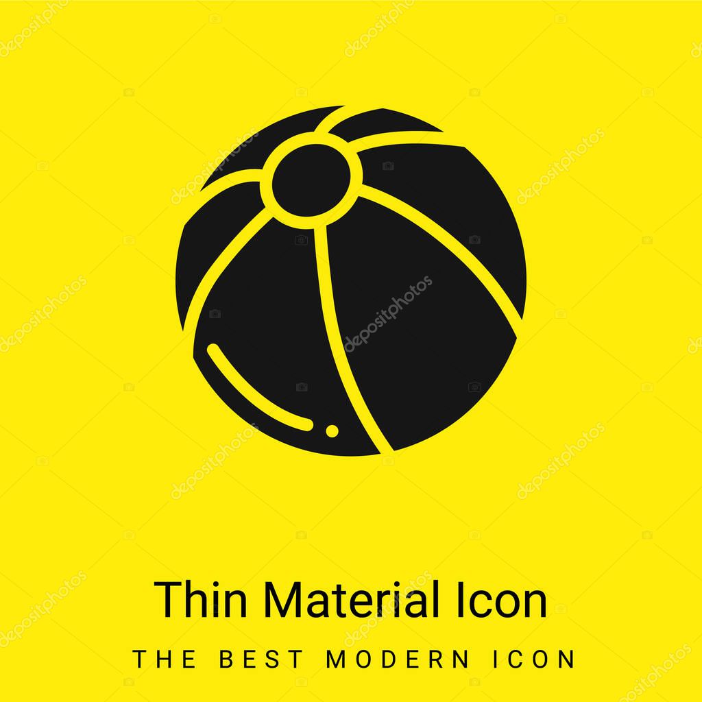 Beach Ball minimal bright yellow material icon