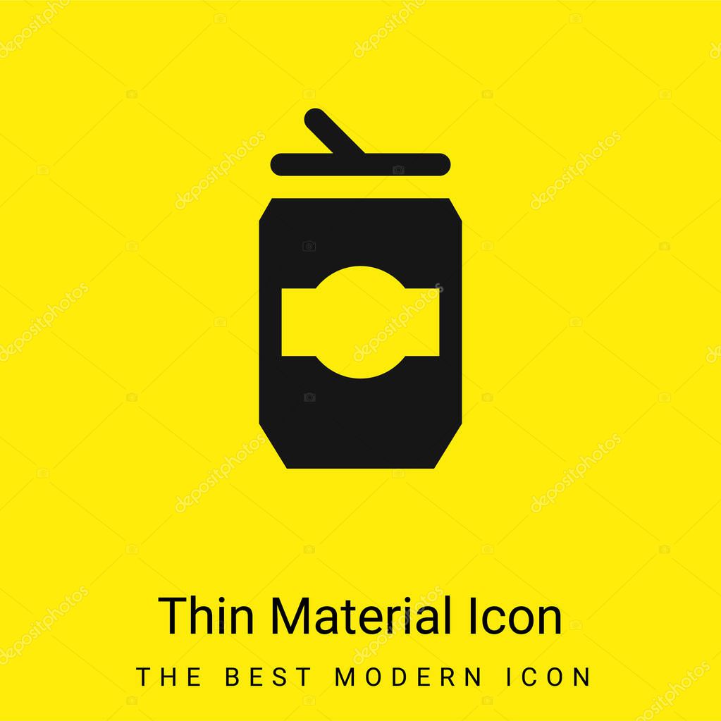 Beer Can minimal bright yellow material icon
