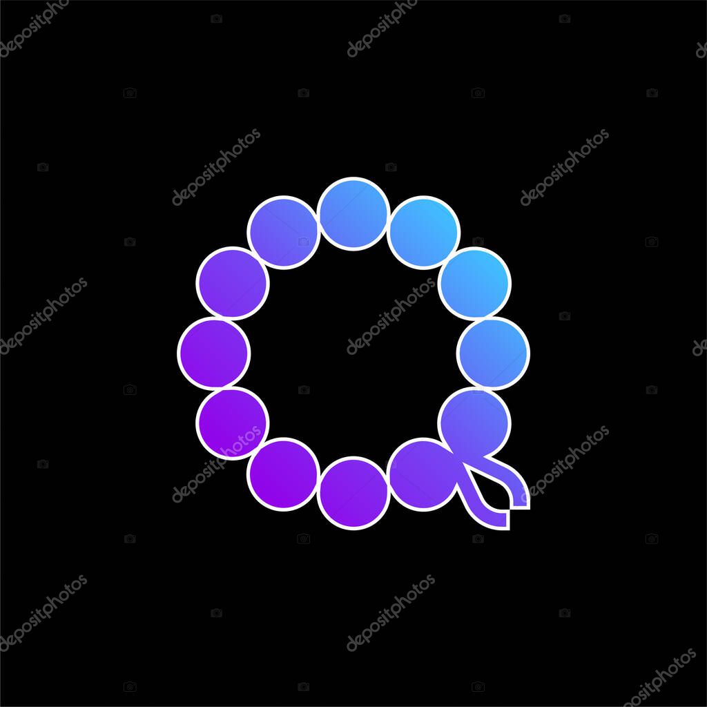 Bracelet blue gradient vector icon