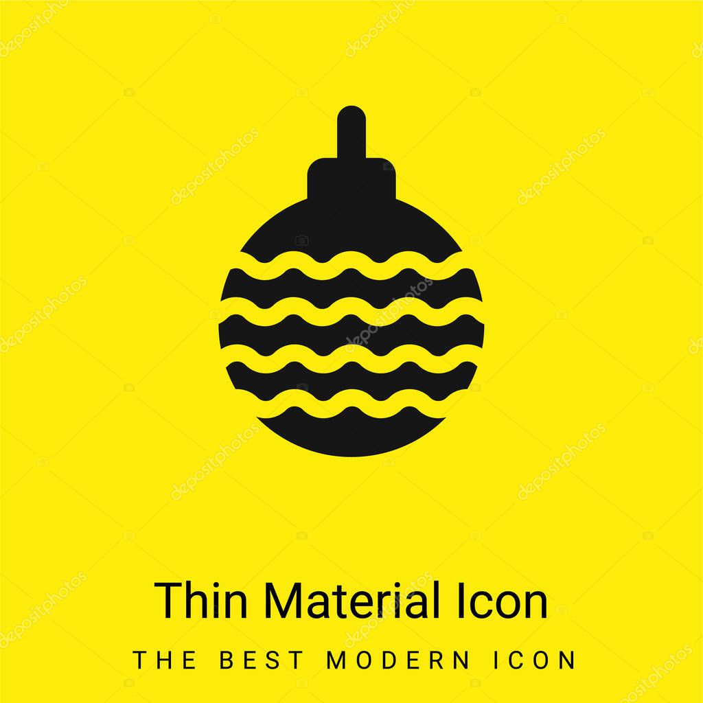 Bauble minimal bright yellow material icon
