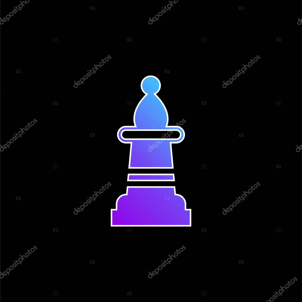 Bishop blue gradient vector icon