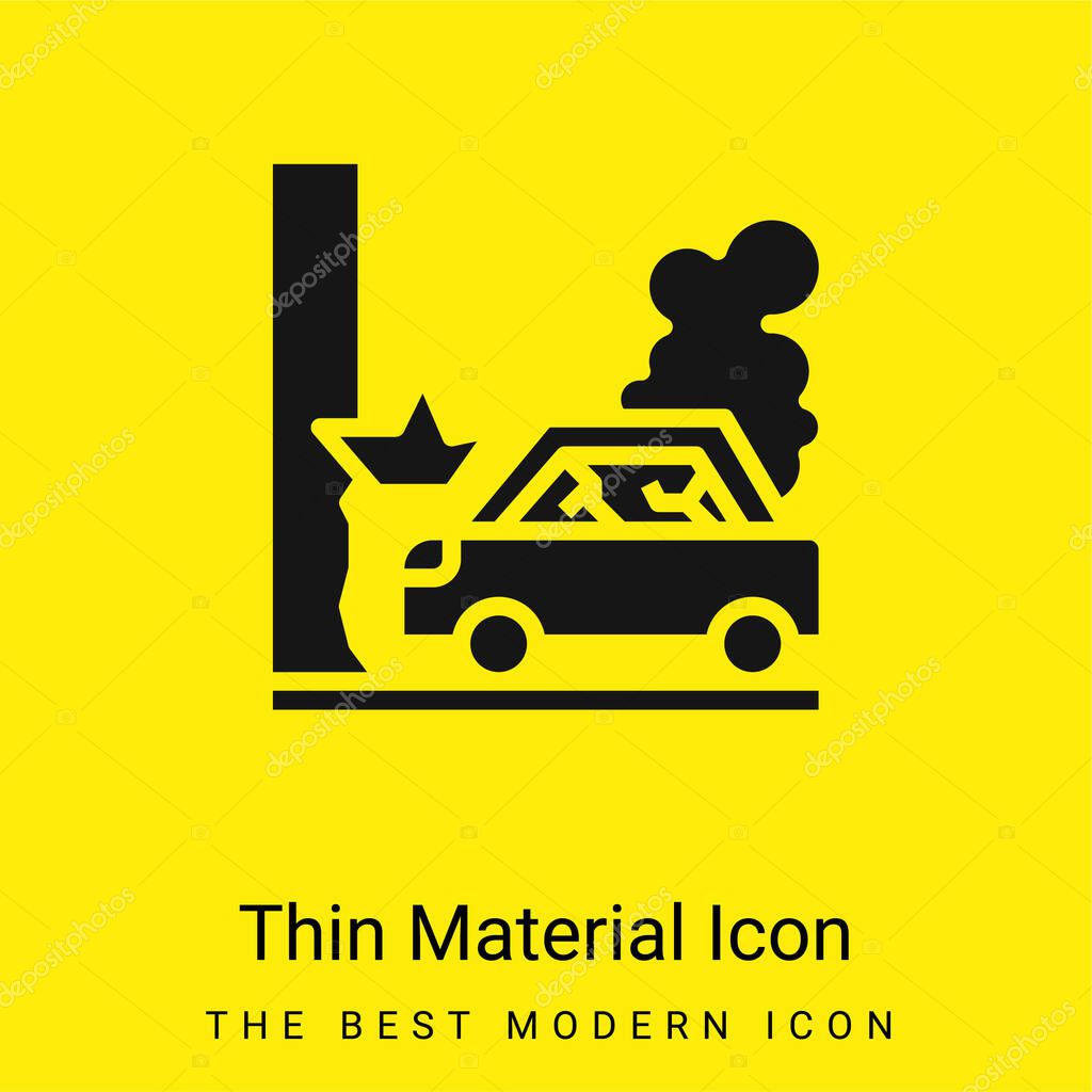 Accident minimal bright yellow material icon