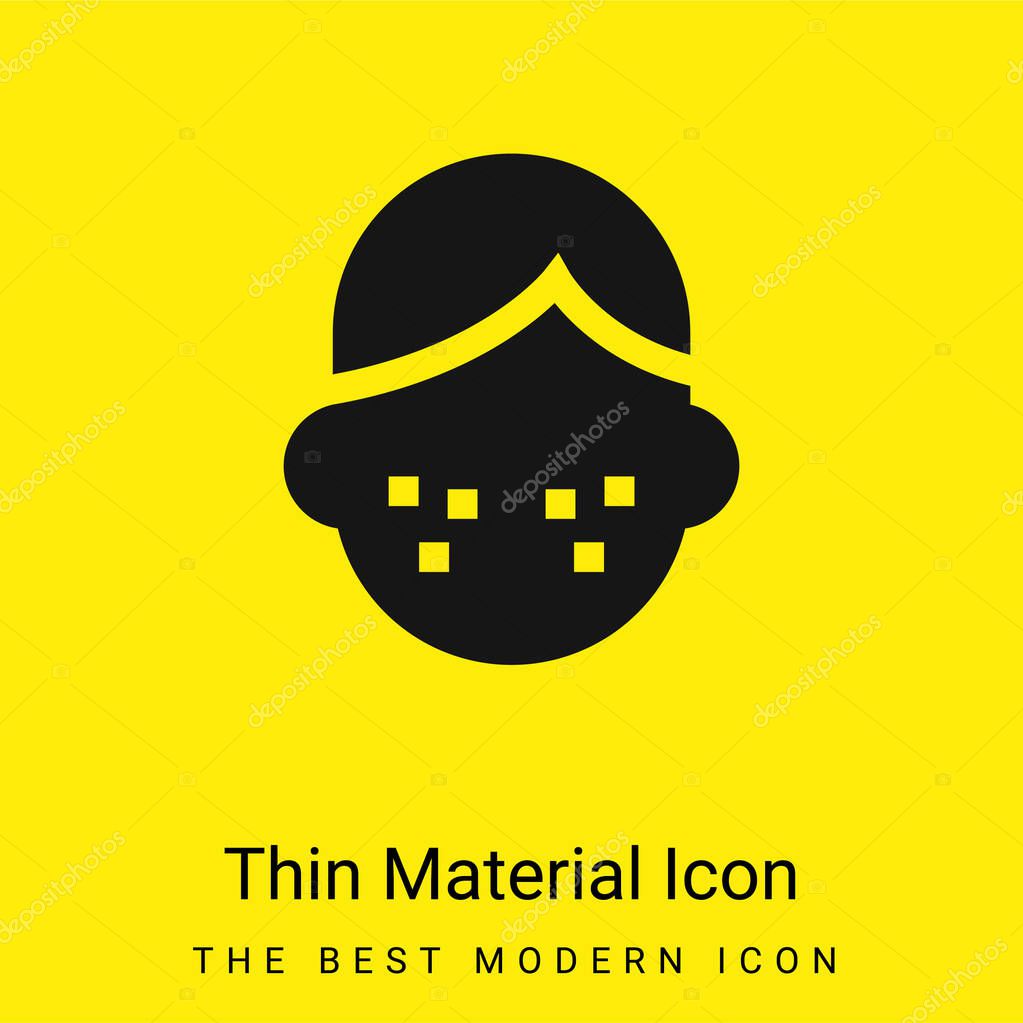 Acne minimal bright yellow material icon