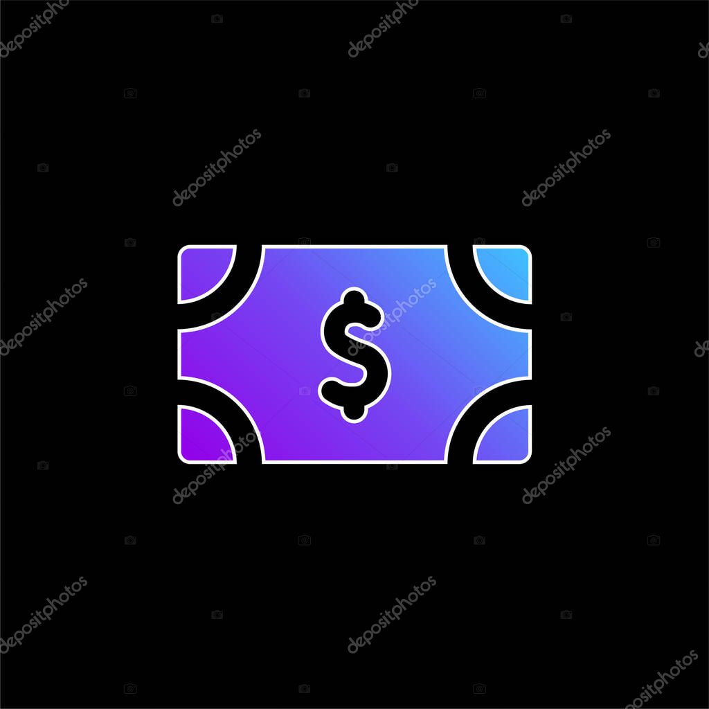 Bill blue gradient vector icon
