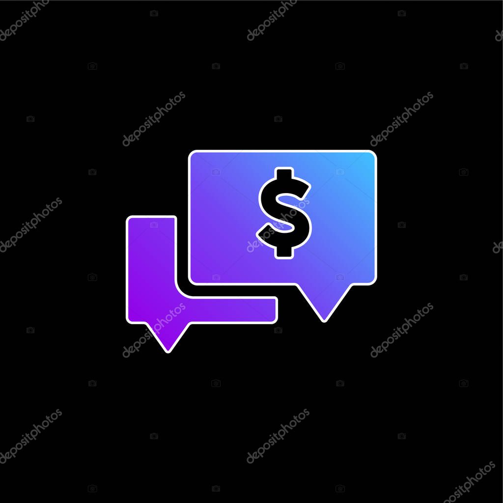 Account Balance blue gradient vector icon