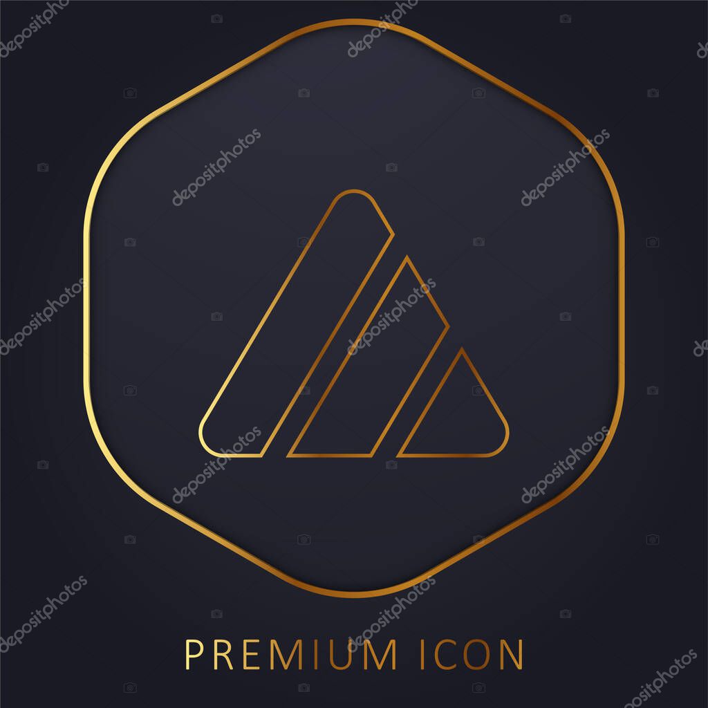 Bleach golden line premium logo or icon