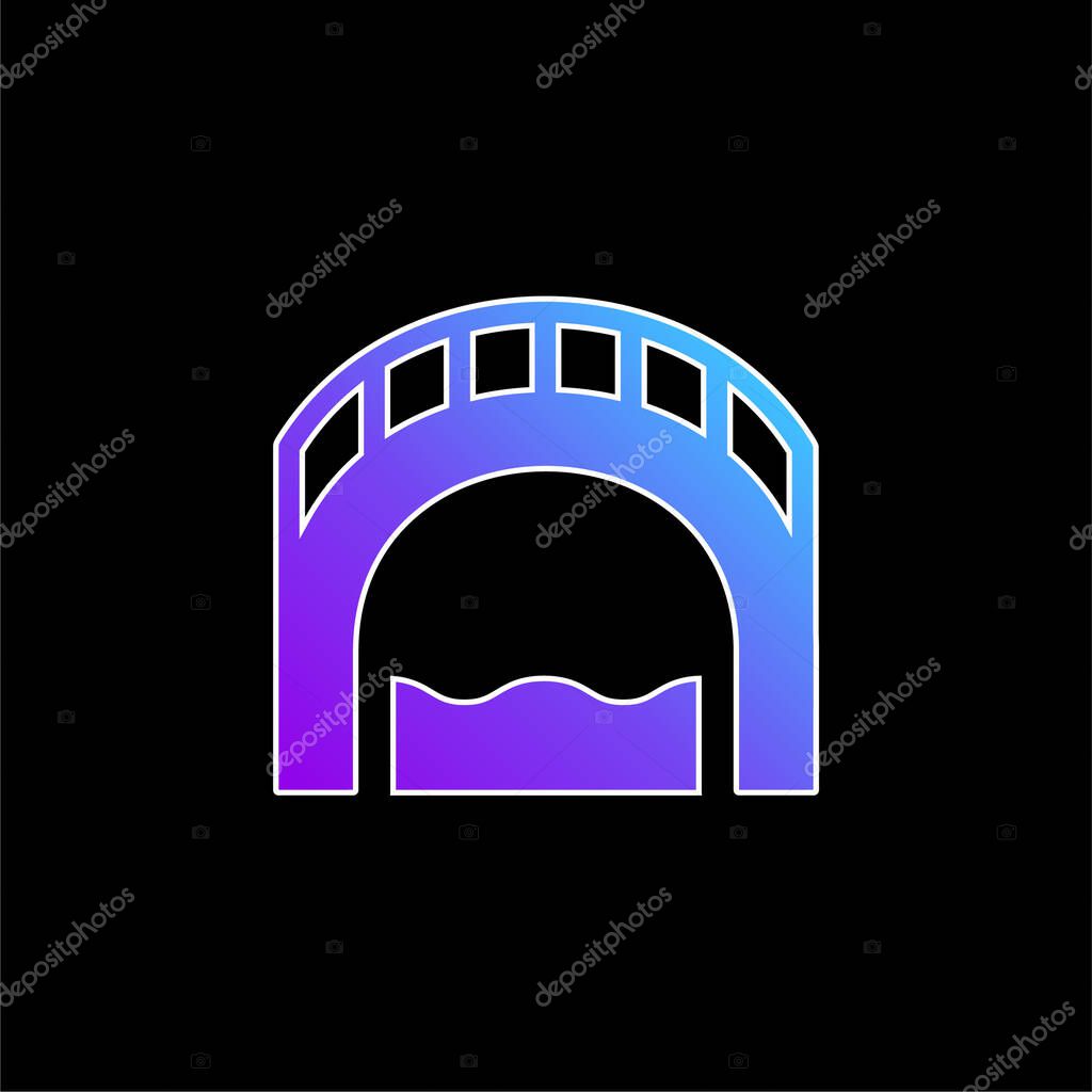 Bridge blue gradient vector icon