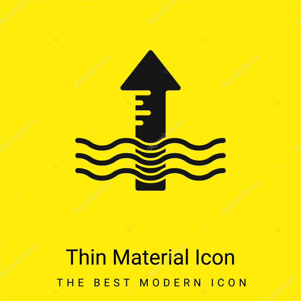 Arrow minimal bright yellow material icon