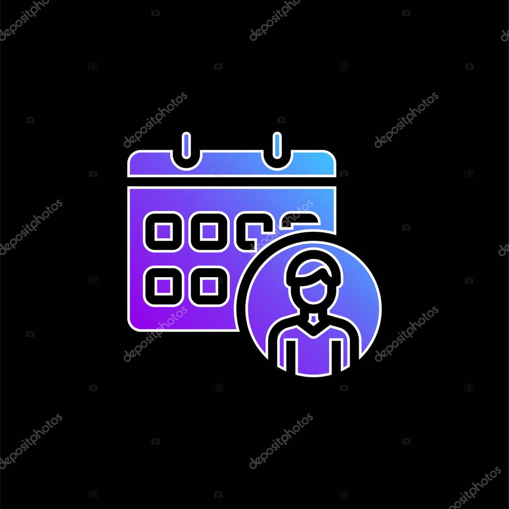 Appointment blue gradient vector icon