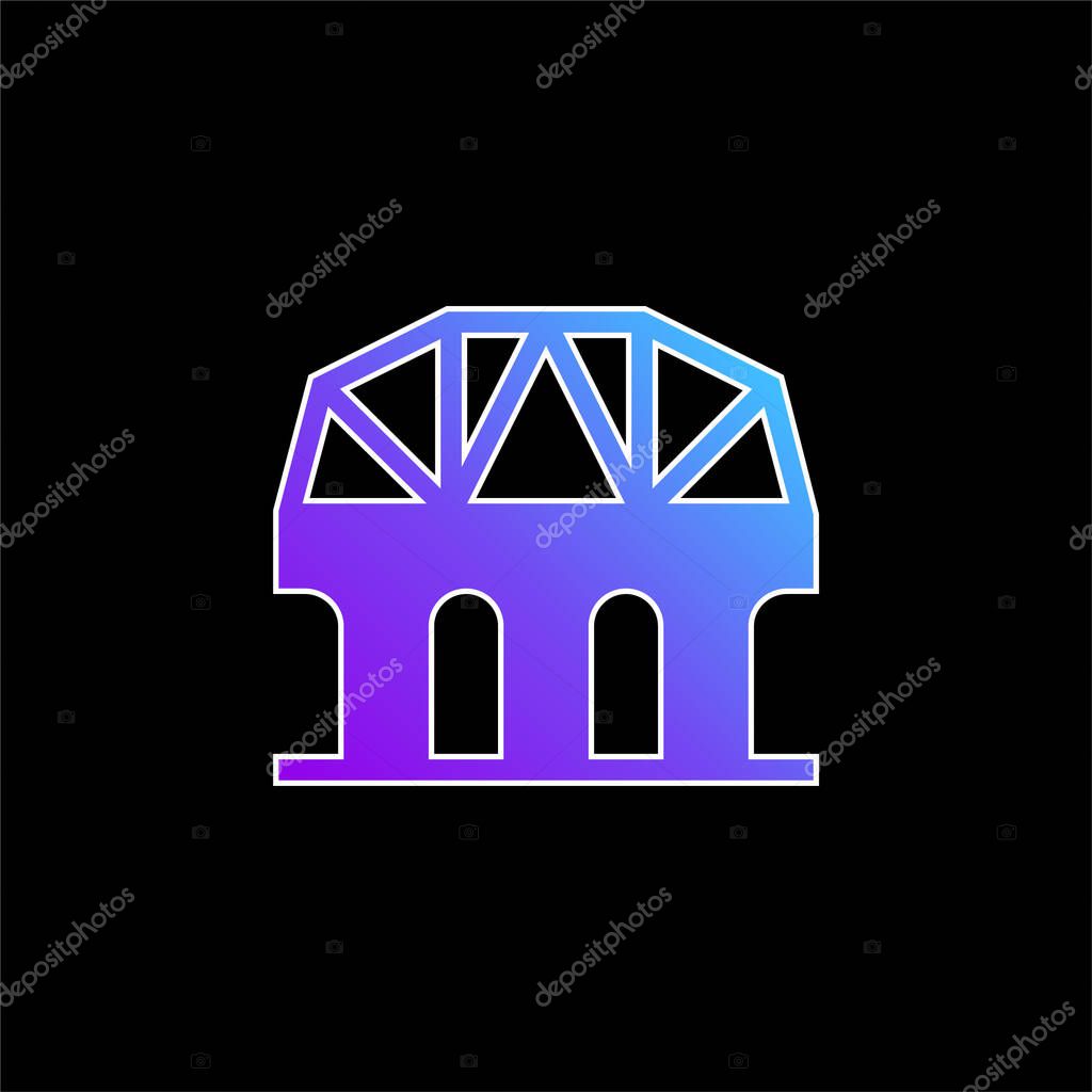 Bridge blue gradient vector icon