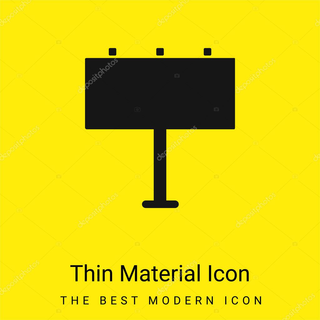 Billboard minimal bright yellow material icon