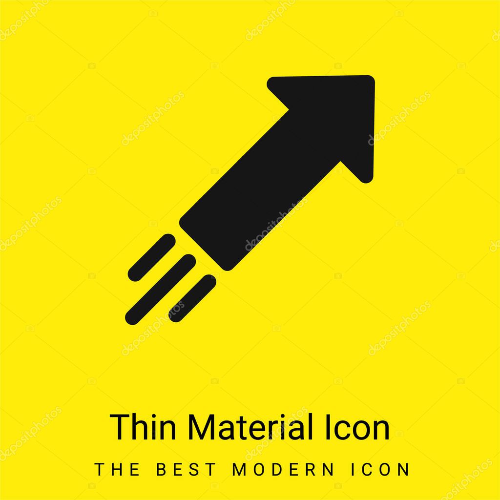 Arrow minimal bright yellow material icon