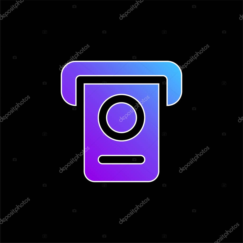 Atm blue gradient vector icon