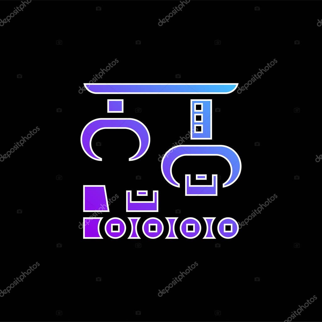 Assembly blue gradient vector icon