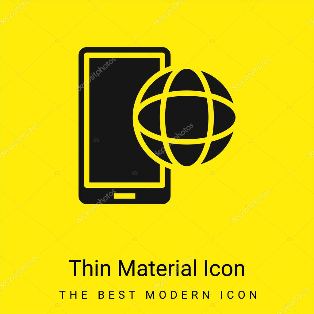 App minimal bright yellow material icon