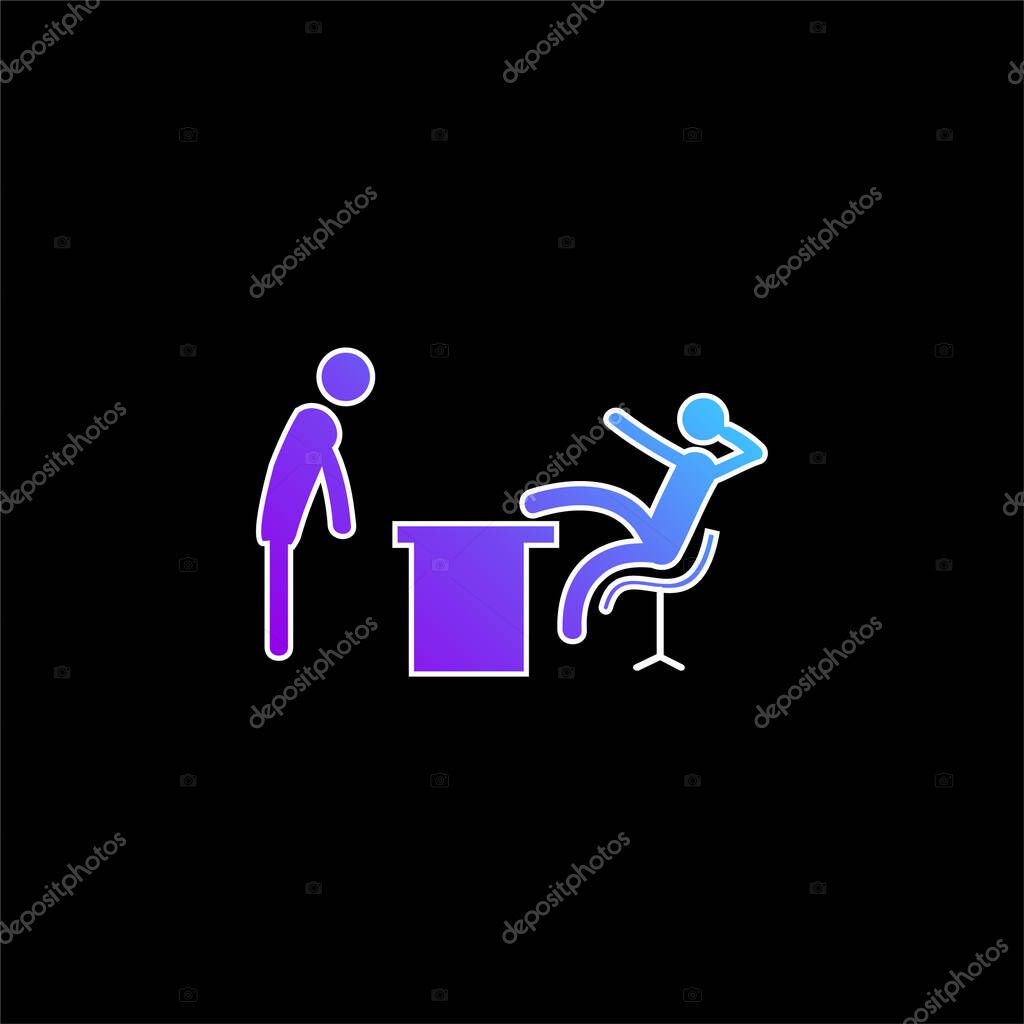 Boss Office blue gradient vector icon
