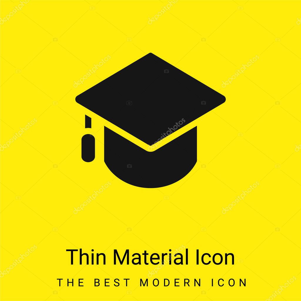 Big Mortarboard minimal bright yellow material icon
