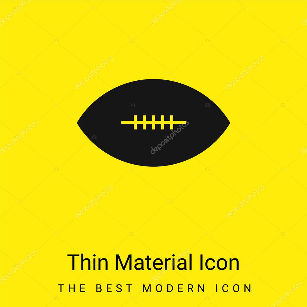 American Football Game minimal bright yellow material icon