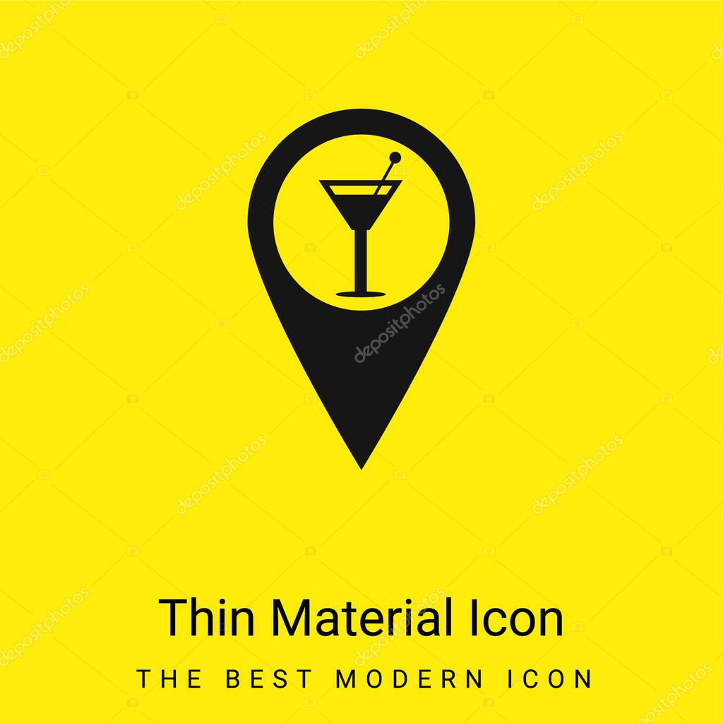 Bar Pin minimal bright yellow material icon