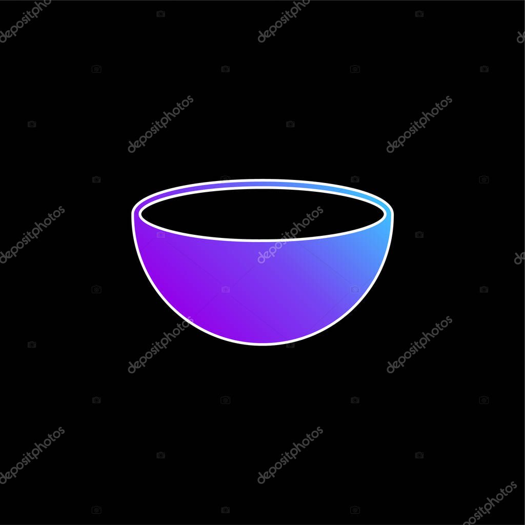 Bowl blue gradient vector icon