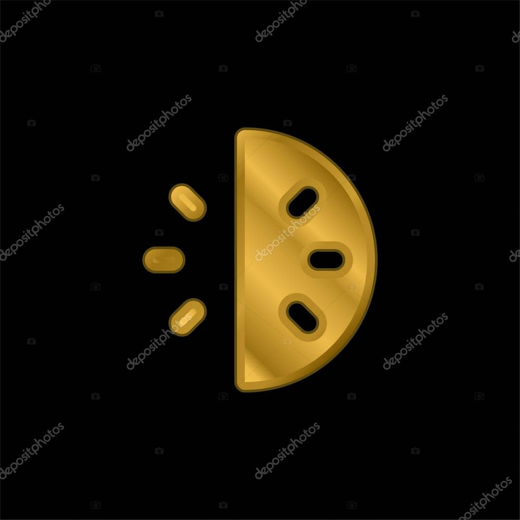 30 Minutes gold plated metalic icon or logo vector