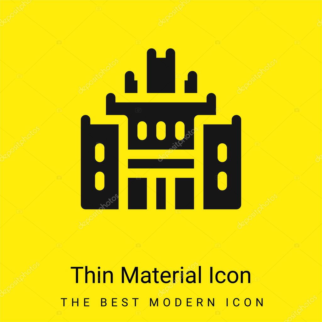 African Heritage House minimal bright yellow material icon