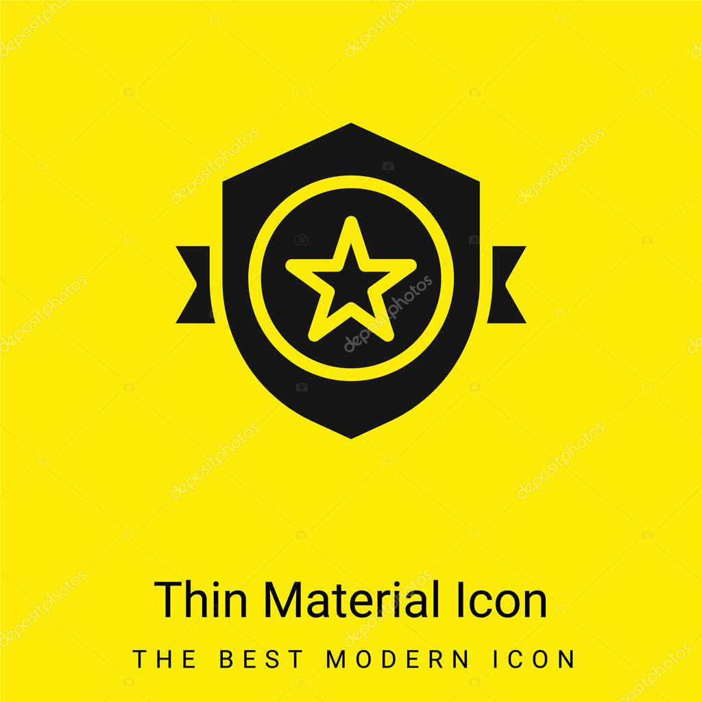 Award minimal bright yellow material icon