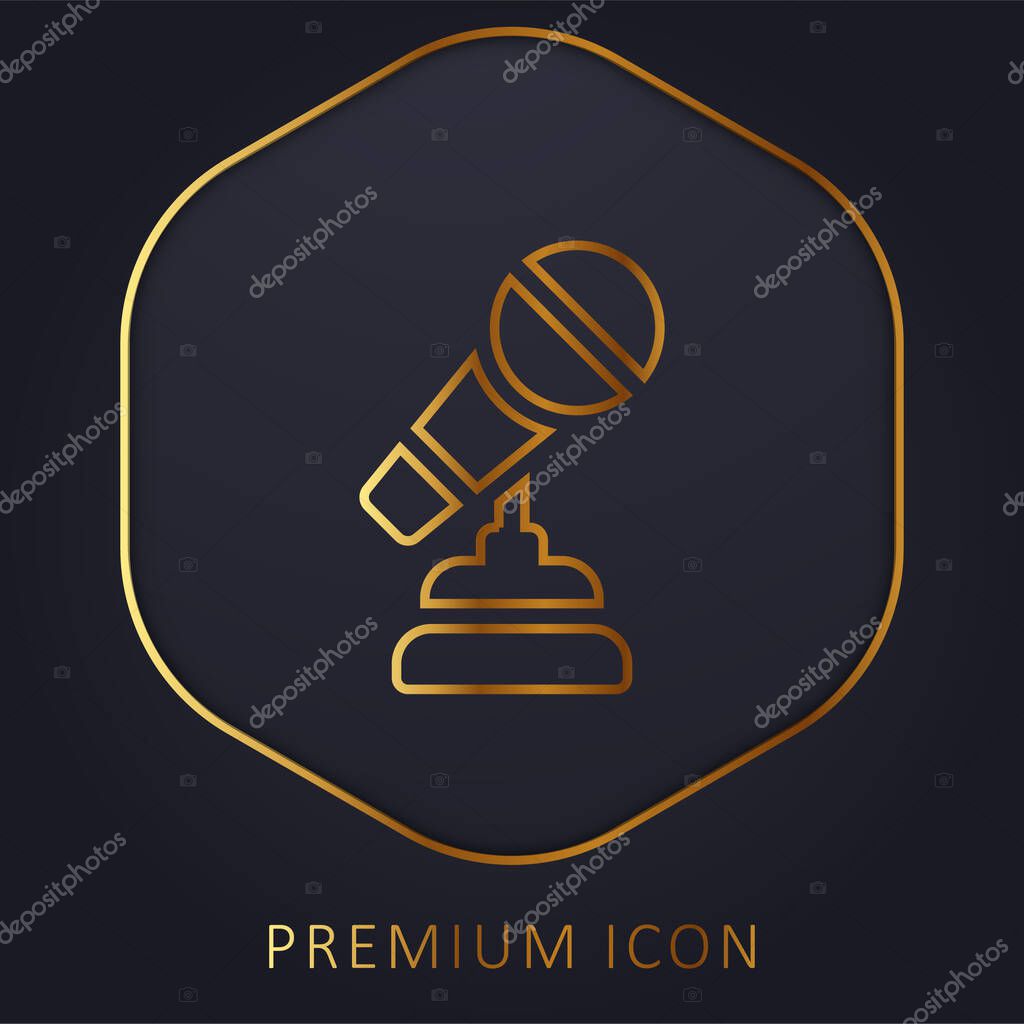 Award golden line premium logo or icon
