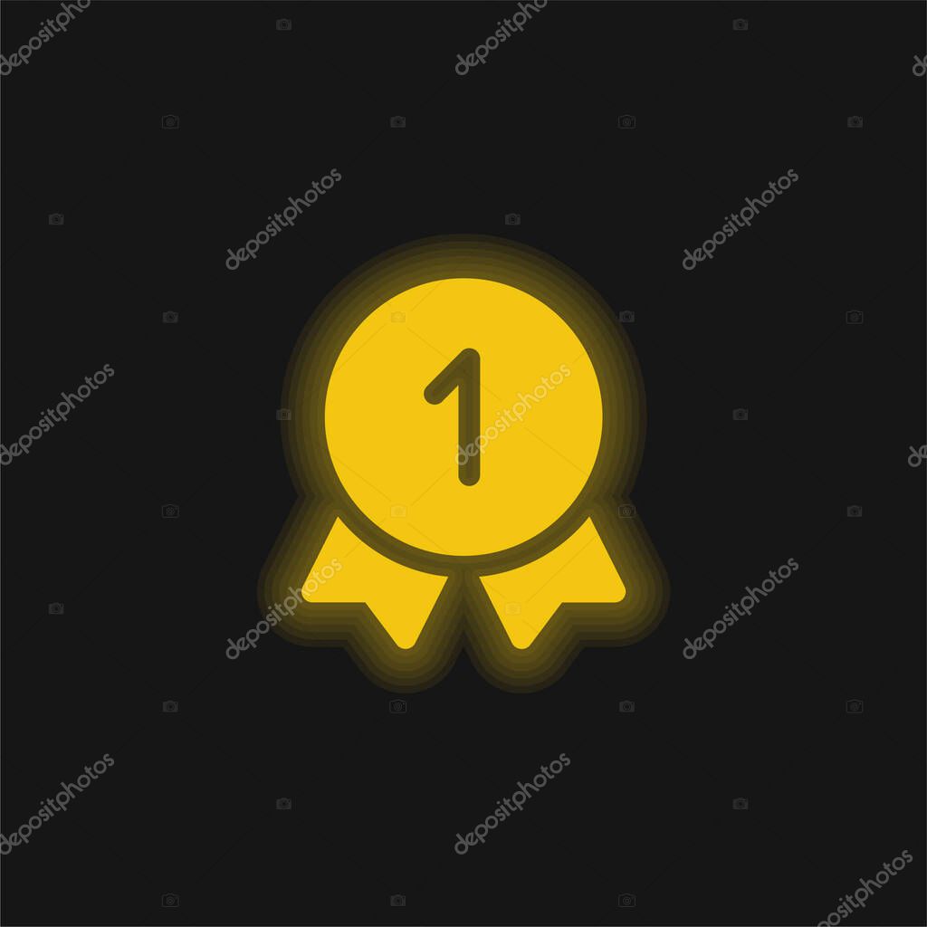 Best yellow glowing neon icon