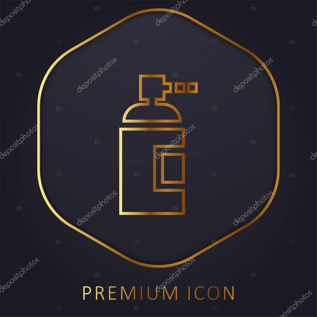 Aerosol golden line premium logo or icon