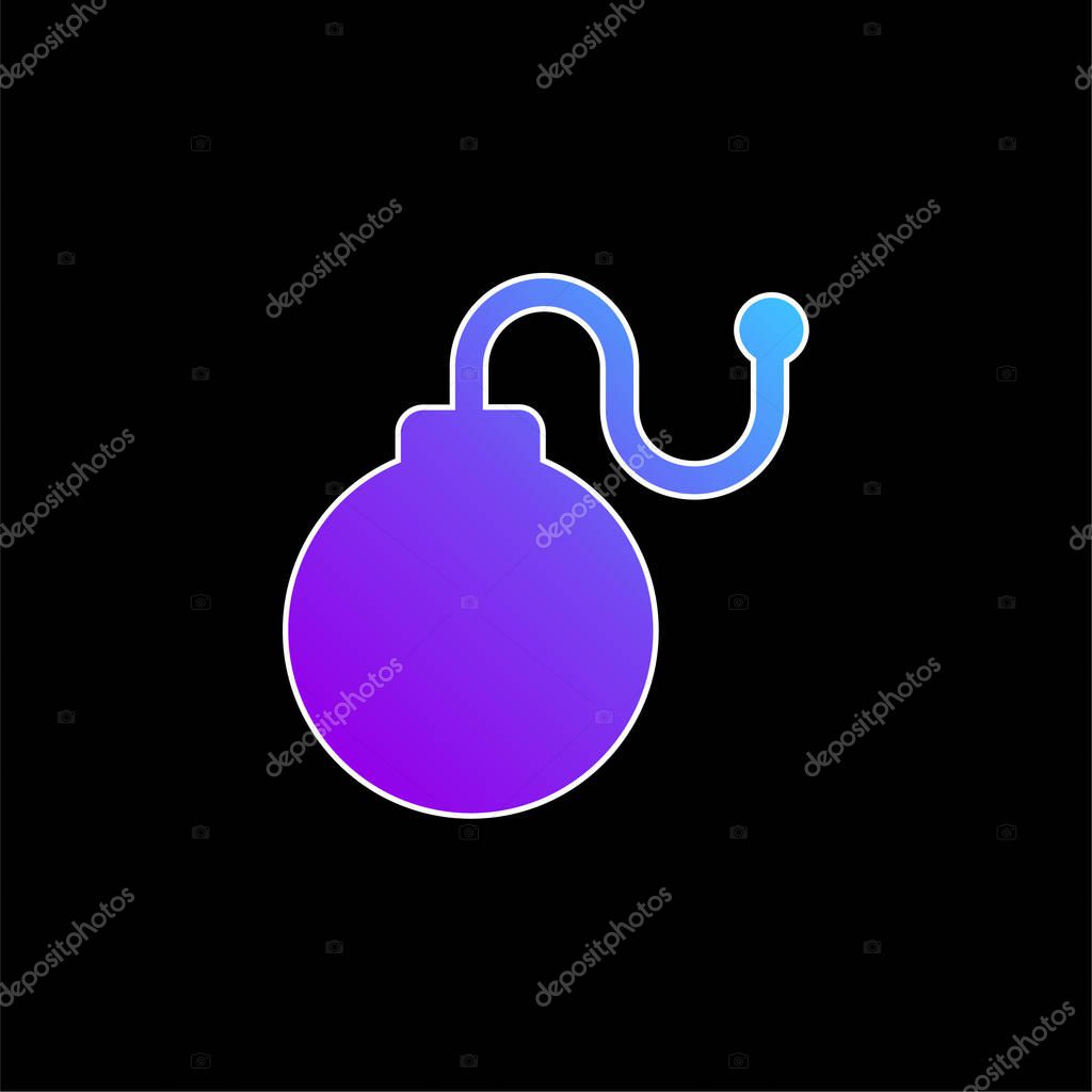 Bomb blue gradient vector icon