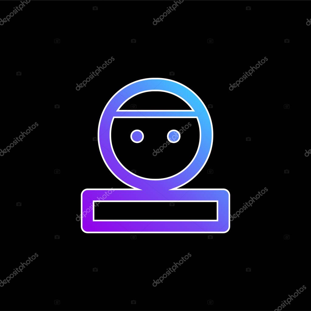 Boy blue gradient vector icon