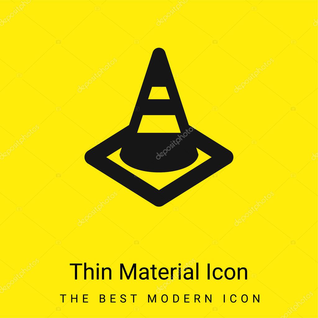 Blocking Road minimal bright yellow material icon