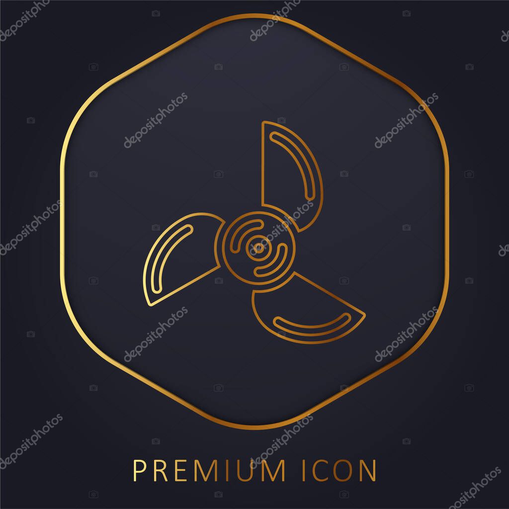 Blades golden line premium logo or icon