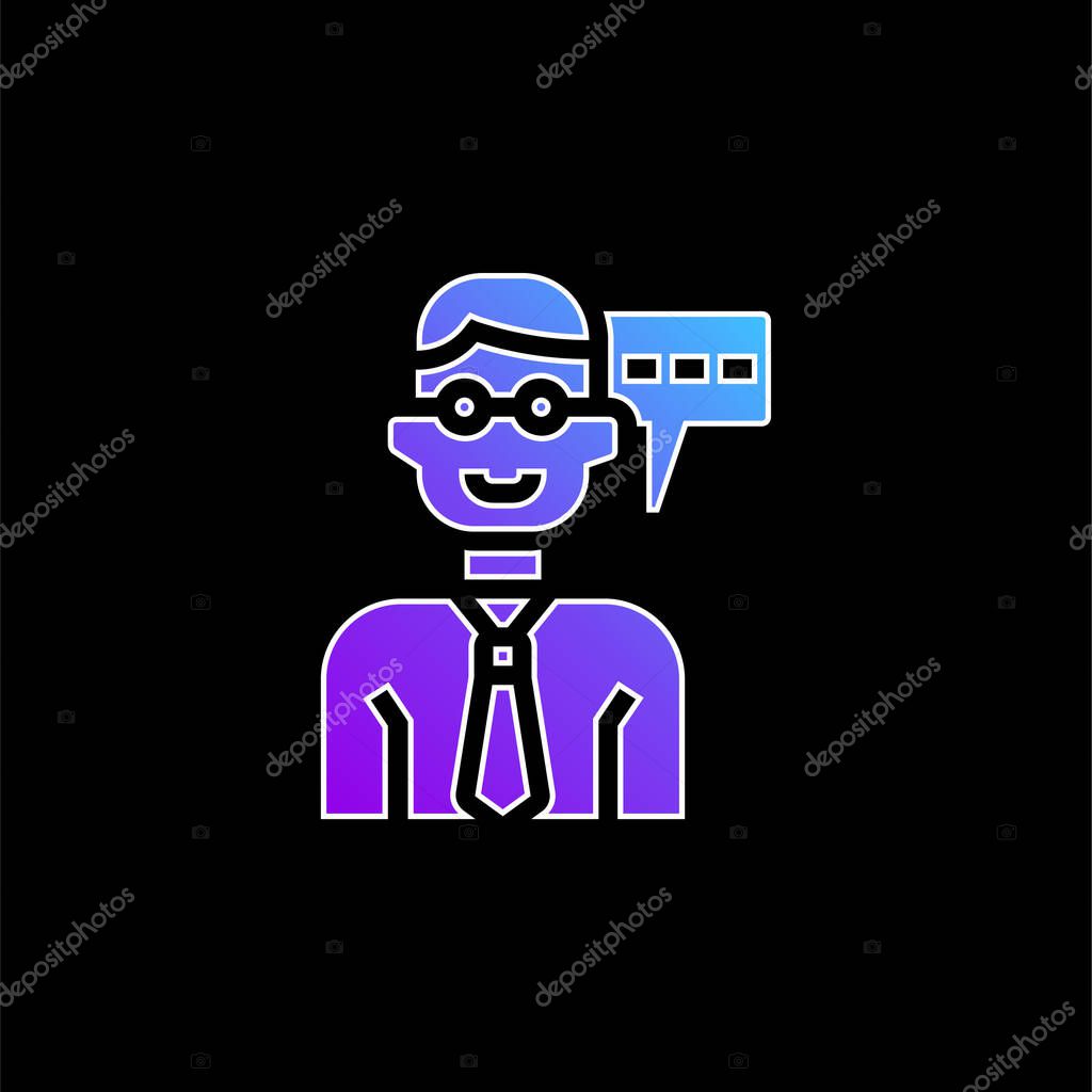 Advisory blue gradient vector icon