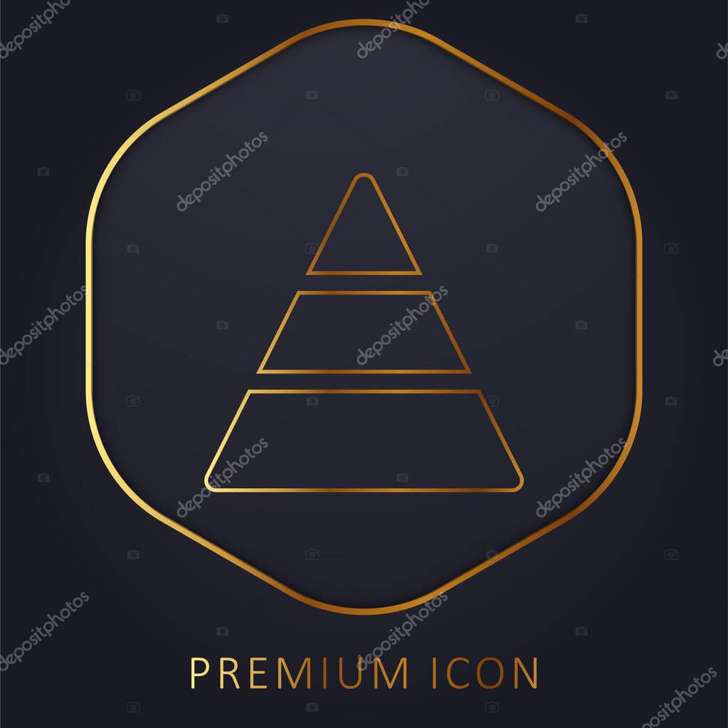 Analytics golden line premium logo or icon