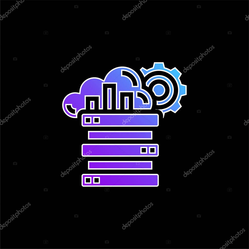 Big Data blue gradient vector icon
