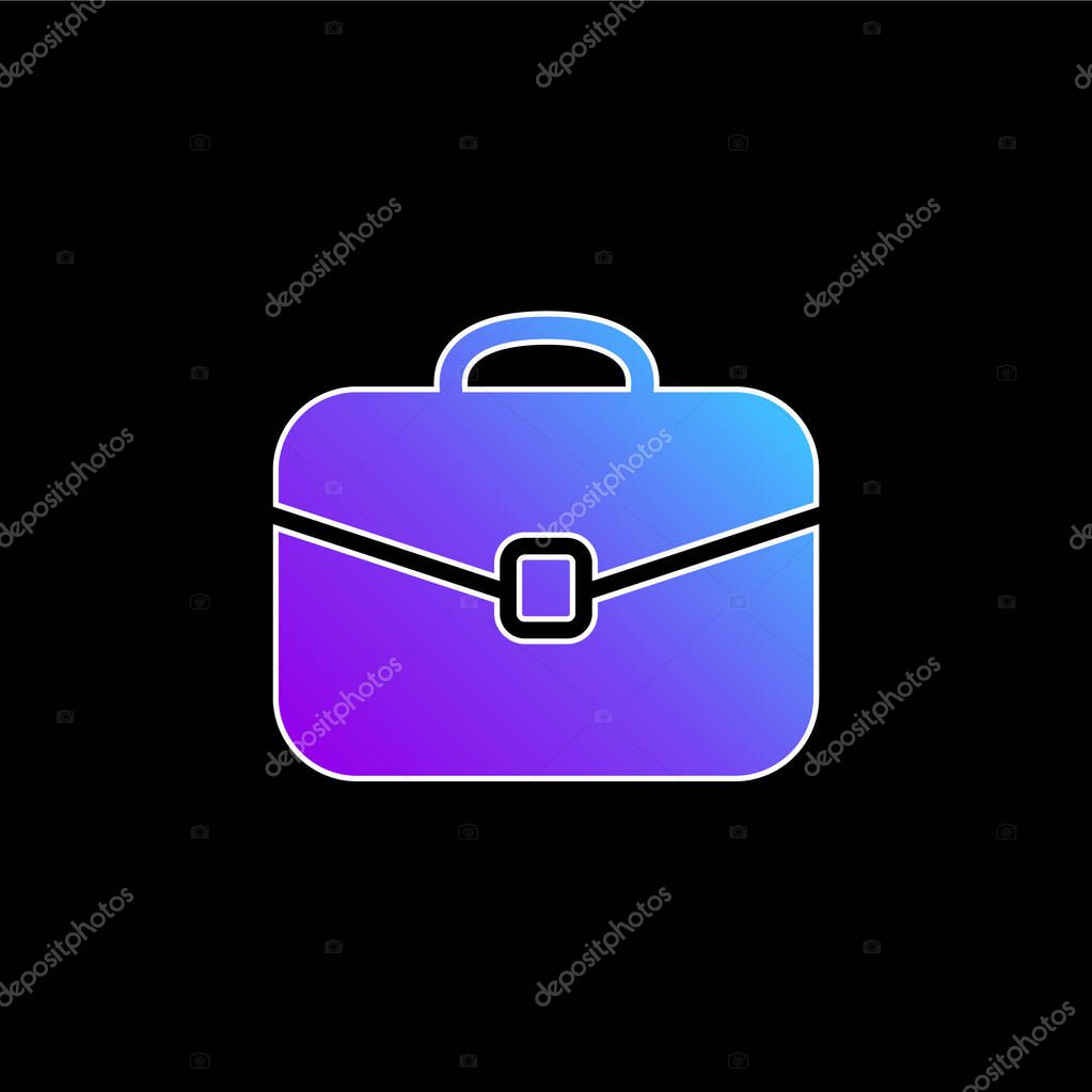 Black Rounded Suitcase Tool blue gradient vector icon