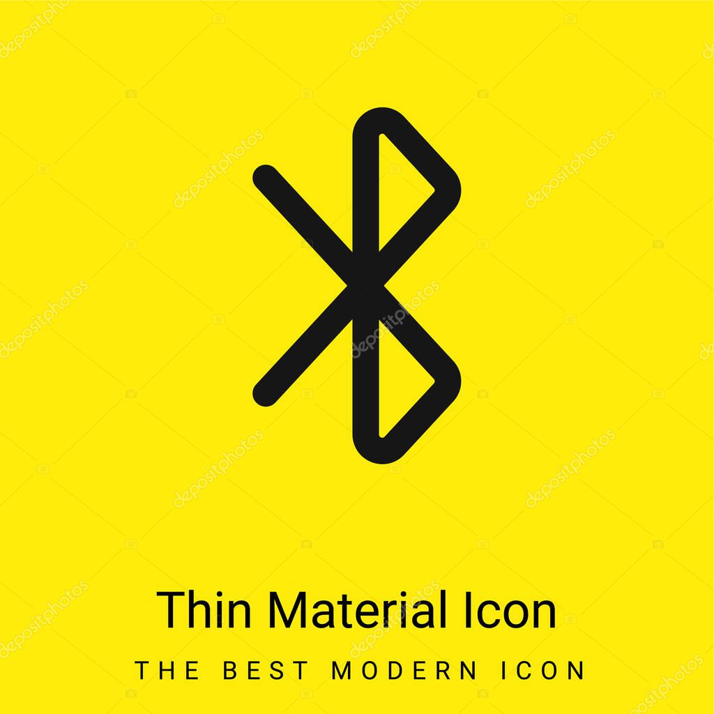 Bluetooth Sign minimal bright yellow material icon