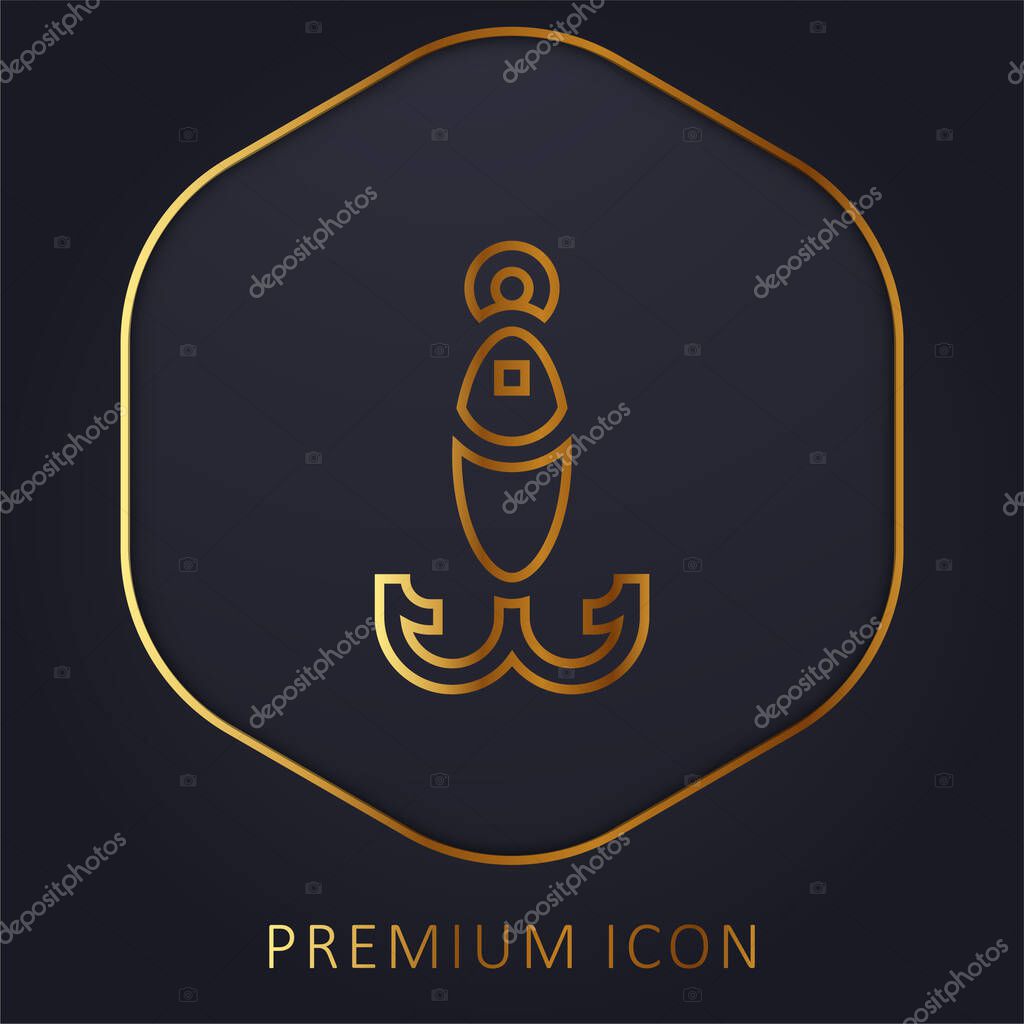 Bait golden line premium logo or icon