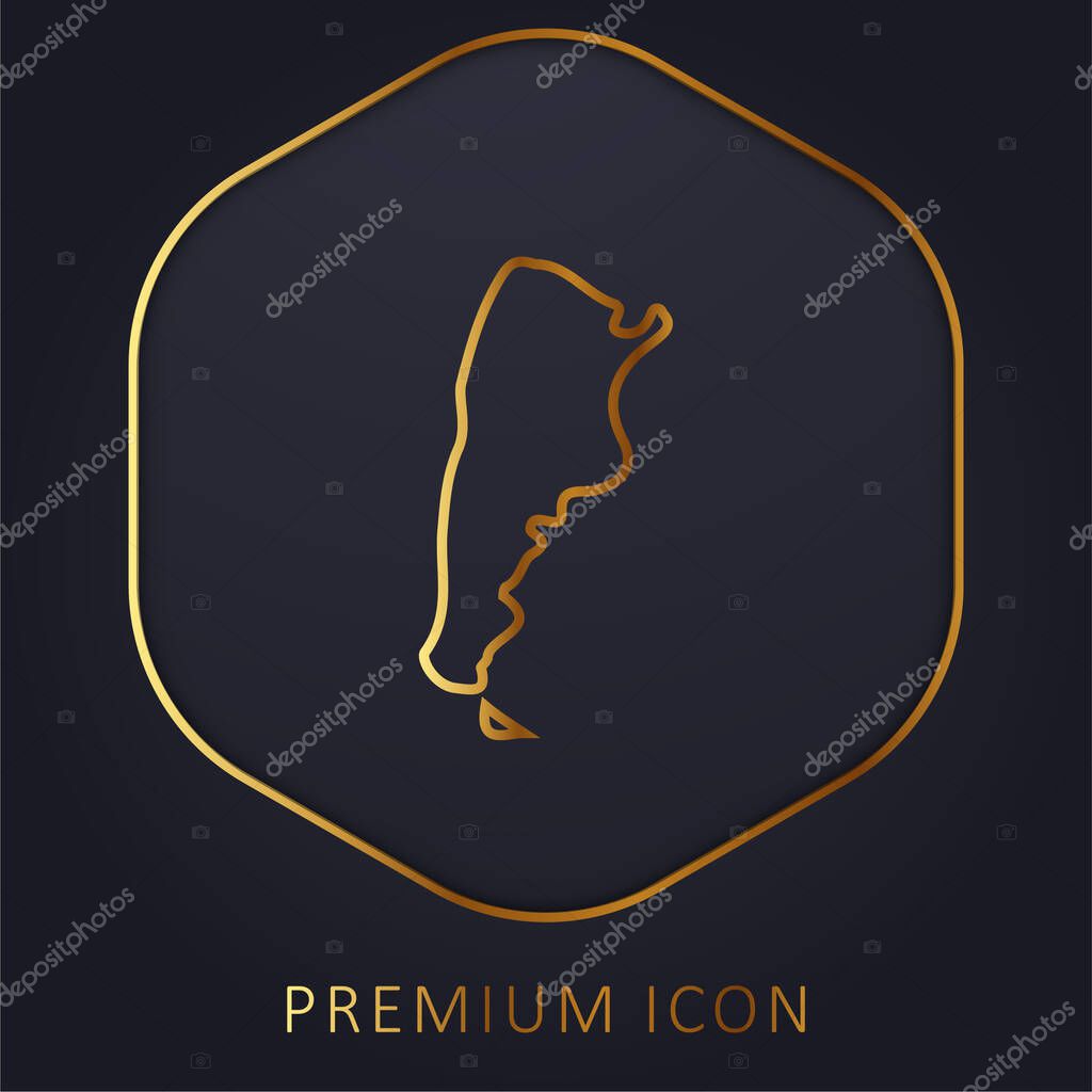 Argentina golden line premium logo or icon