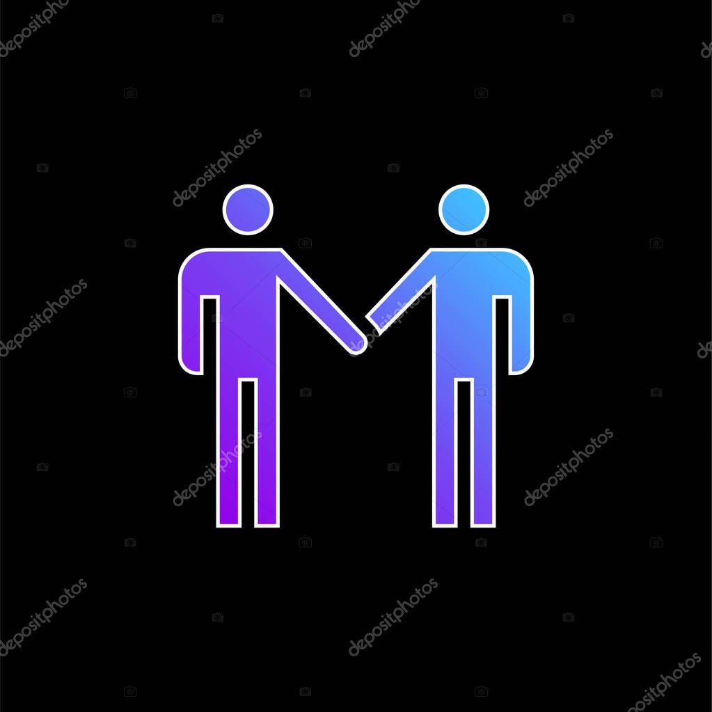 Agreement blue gradient vector icon