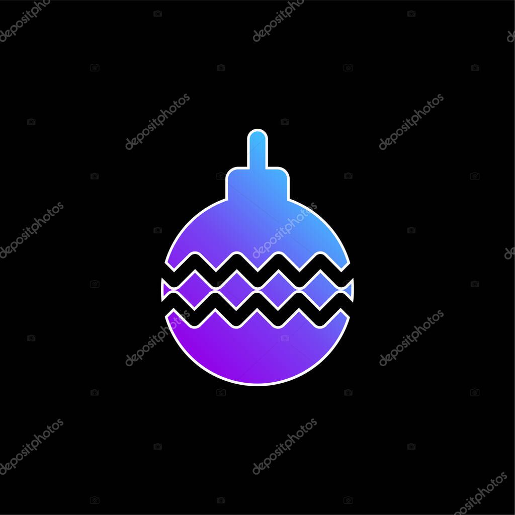 Bauble blue gradient vector icon