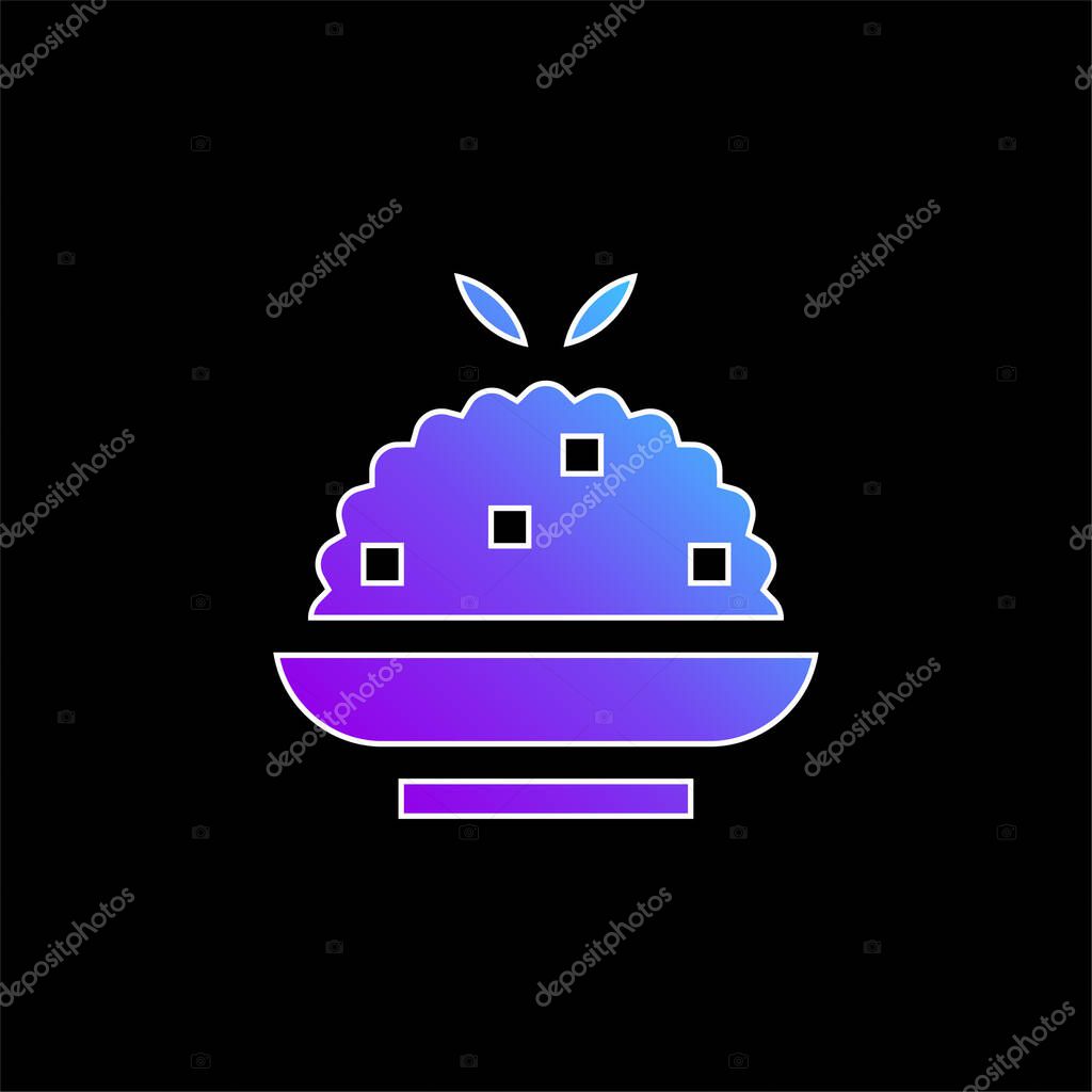 Biryani blue gradient vector icon