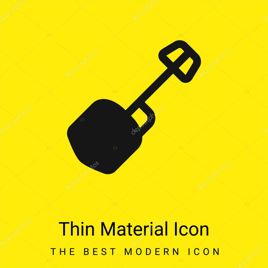 Big Shovel minimal bright yellow material icon