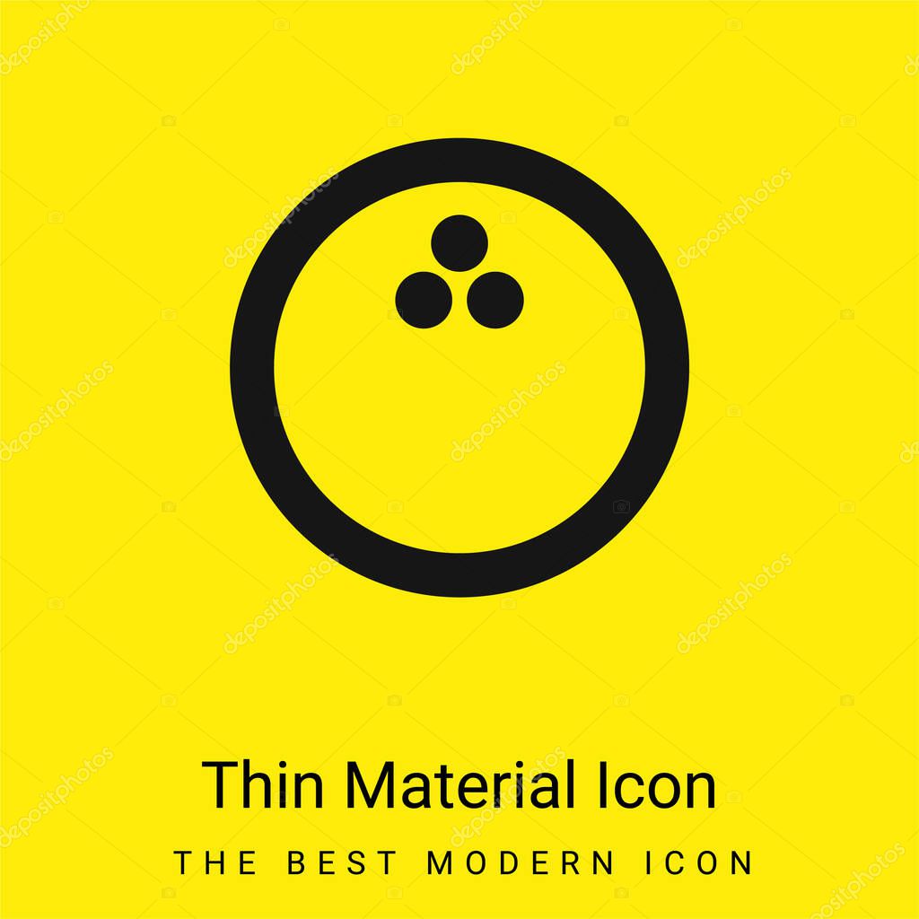 Bowling Ball minimal bright yellow material icon