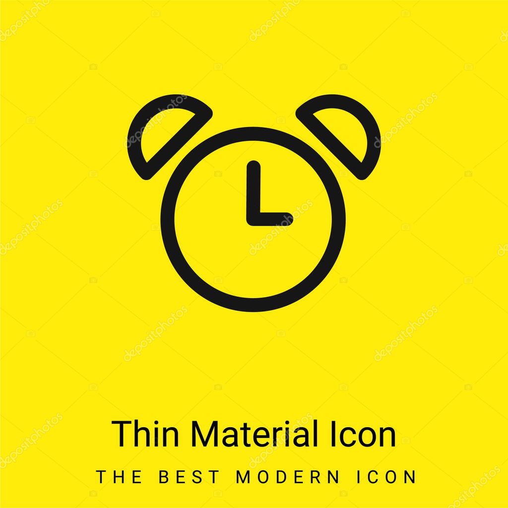 Alarm Clock Of Old Design minimal bright yellow material icon